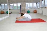 Yoga seated forward bend pose - paschimottanasana